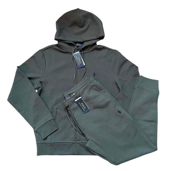 Polo Ralph Lauren Other - POLO RALPH LAUREN Mens Jogger Sweatsuit Complete Hoodie + Sweatpants Set in Grey